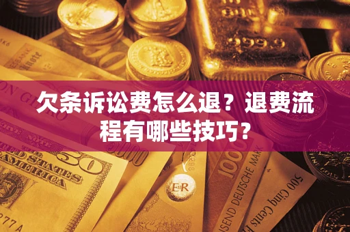 北京欠条诉讼费怎么退？退费流程有哪些技巧？