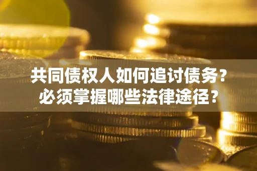 北京共同债权人如何追讨债务？必须掌握哪些法律途径？