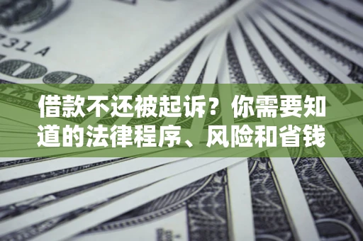 北京借款不还被起诉？你需要知道的法律程序、风险和省钱技巧